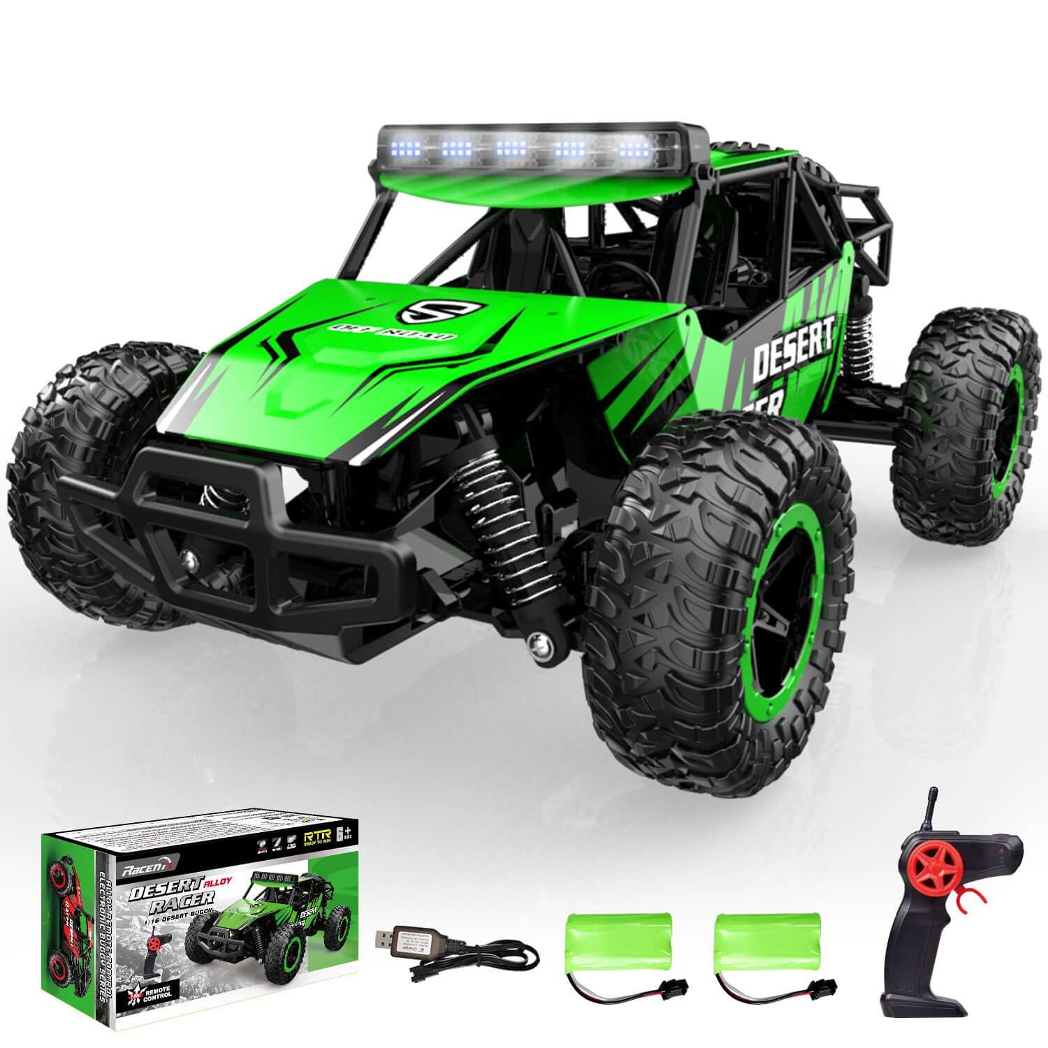 RACENT 1/16 High-Speed All Terrain RC Monster Truck for Kids