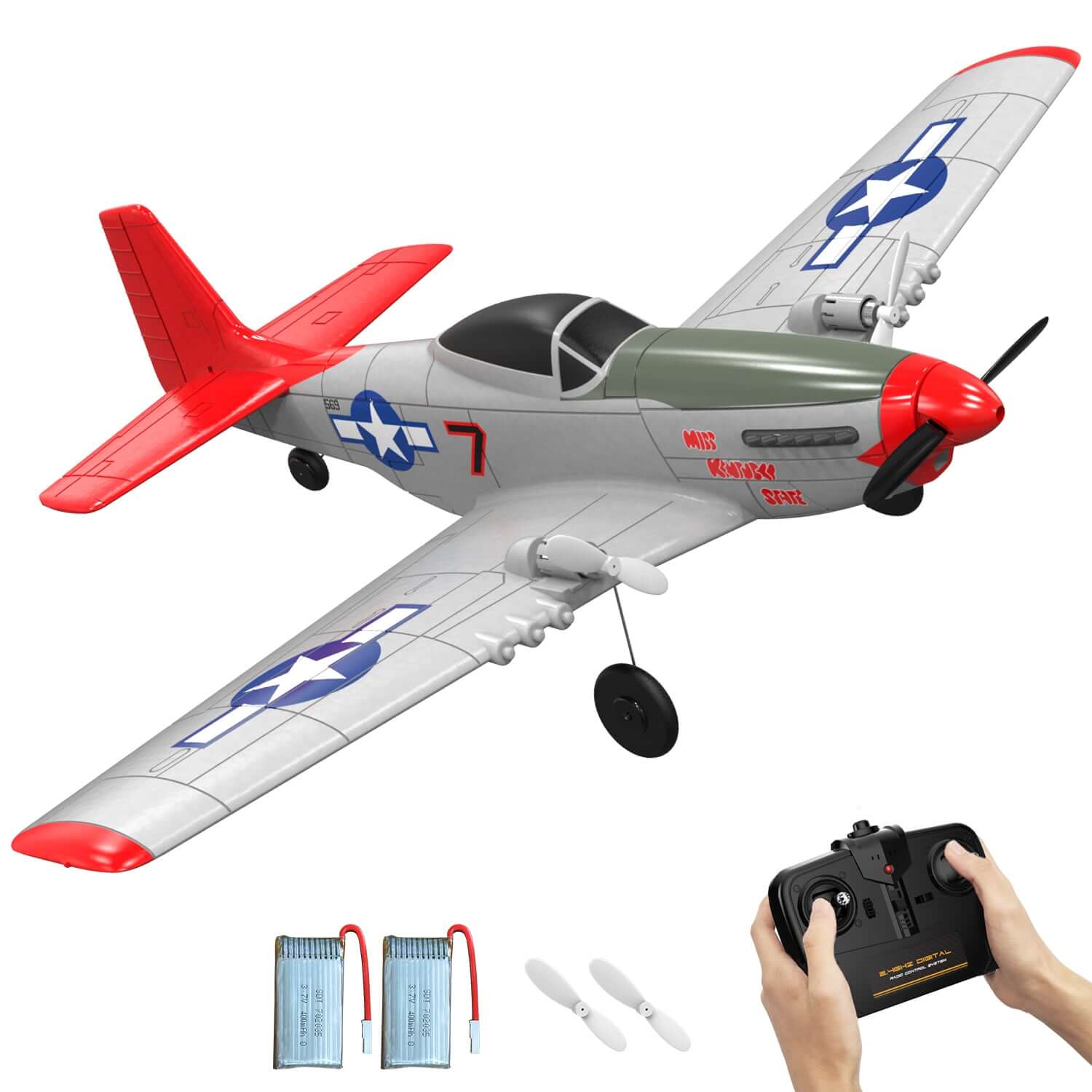 Mustang P51D Beginner RC Airplane: Easy & Durable