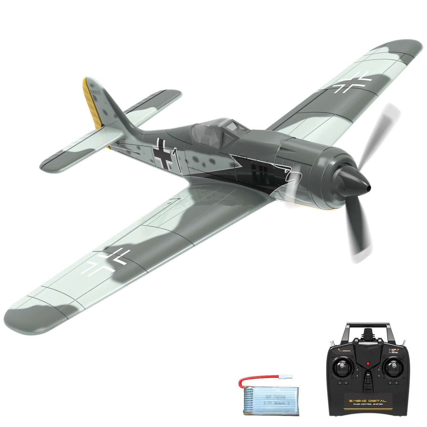 Volantex RC 2.4GHz German Warplane FW190 with Gyro Stabilization & One-Key Aerobatics | KIDS TOY LOVER