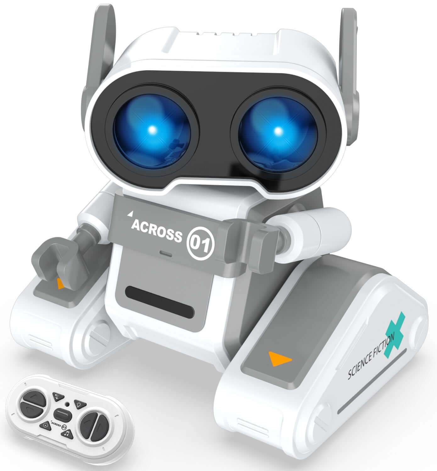 STEMTRON RC Robot Toy - Rechargeable, Auto Demo, Dance, Music, LED Eyes, 3 Colors | KIDS TOY LOVER