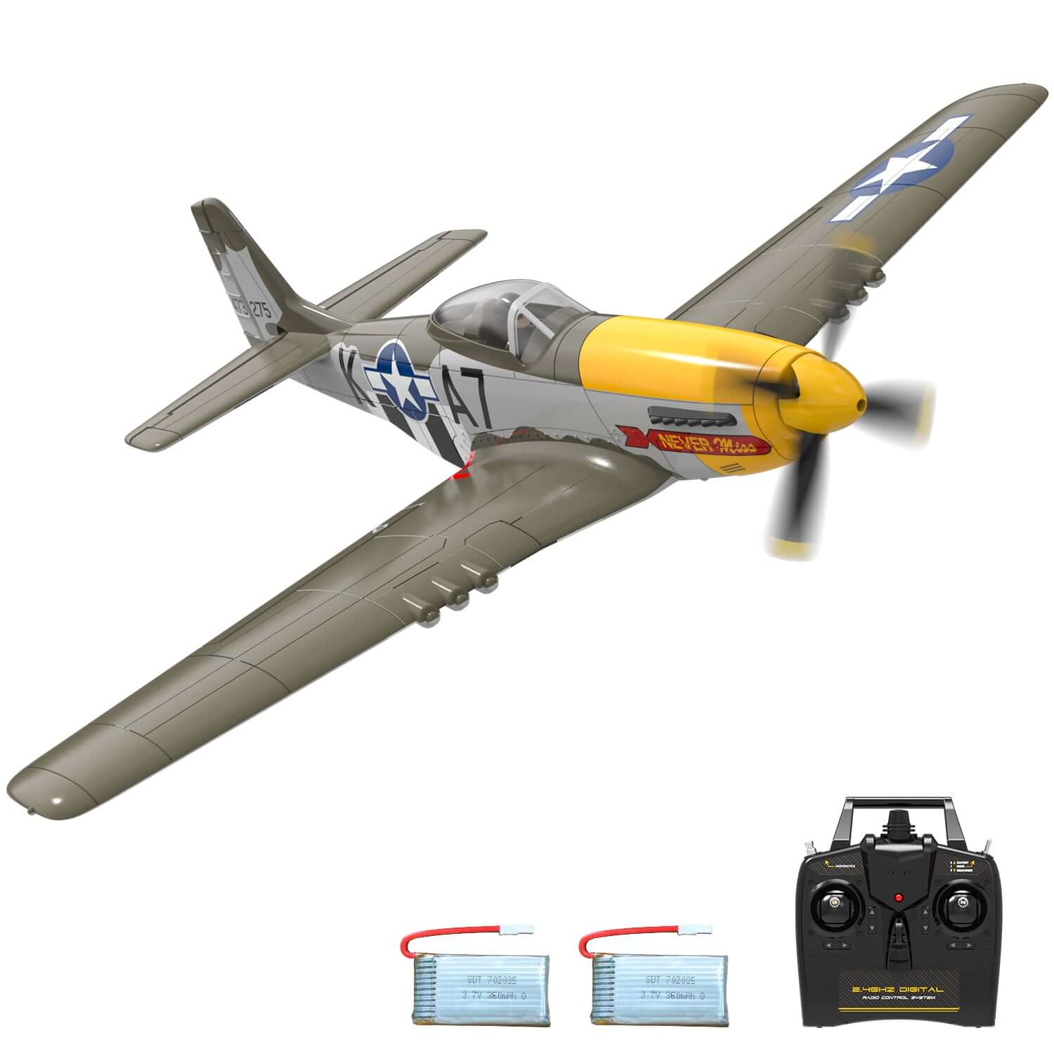 P51D RC Airplane - 4-Channel Brushless, XPilot Stabilizer