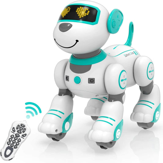 STEMTRON Programmable Robot Dog Toy - Dancing, Remote Control, 3 Colors | KIDS TOY LOVER