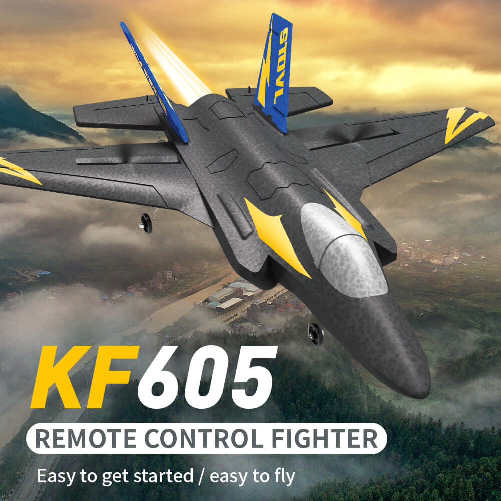 KF605 F35 4-Channel RC Glider - EPP Foam, 30min Flight, 150m Range, Dual Motor | KFPLAN | KIDS TOY LOVER