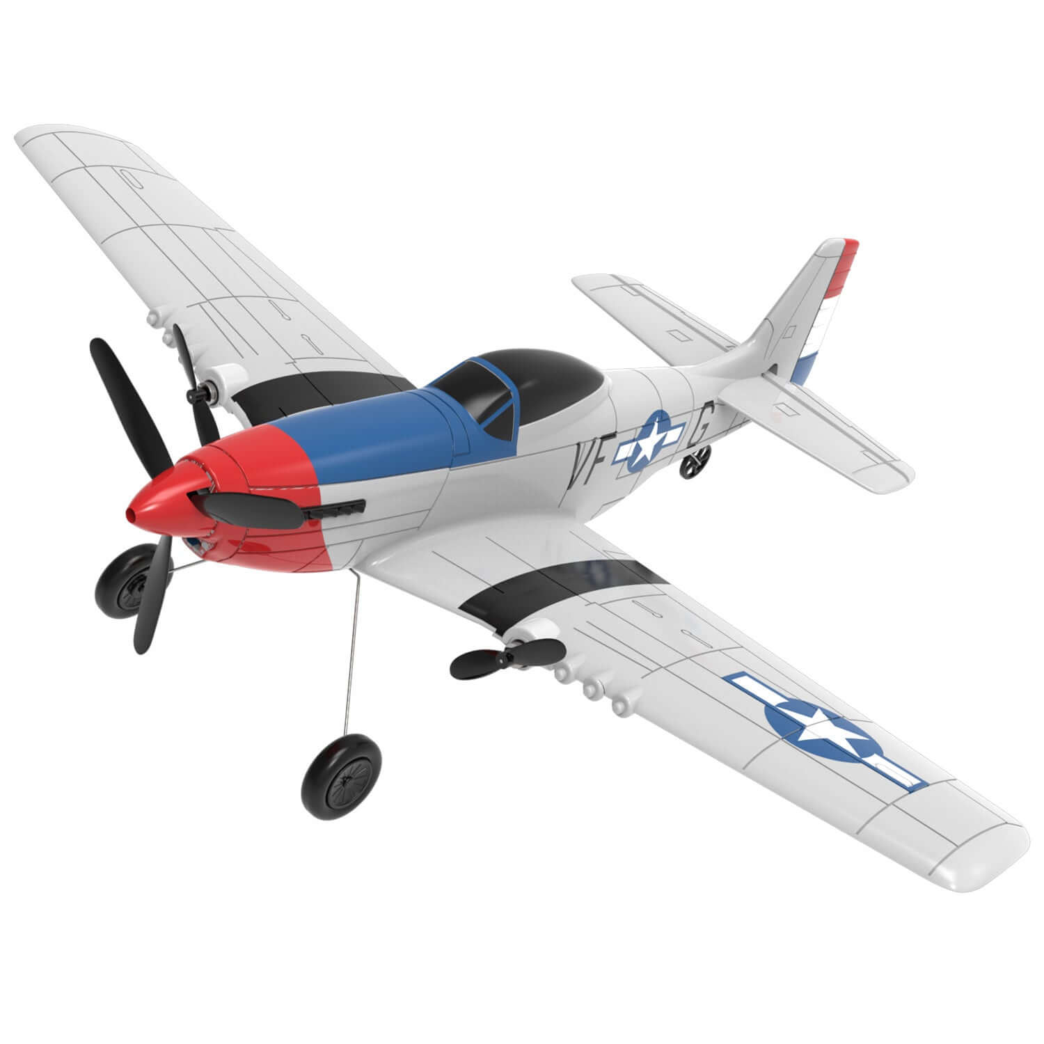 Volantex RC P51D 3CH RTF Airplane with Gyro – Beginner-Friendly RC Plane | KIDS TOY LOVER