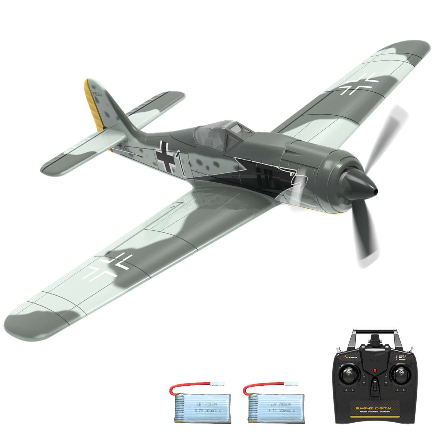 Volantex RC 2.4GHz German Warplane FW190 with Gyro Stabilization & One-Key Aerobatics | KIDS TOY LOVER