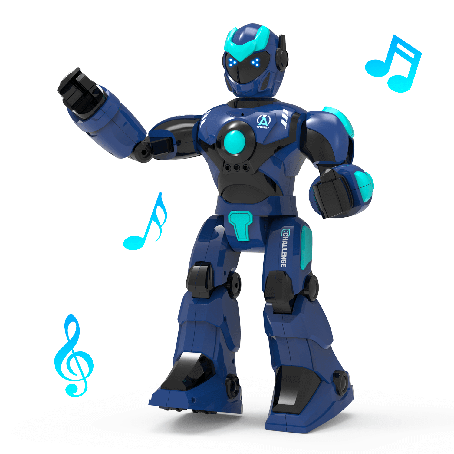 STEMTRON Voice & Gesture Robot for Kids - Programmable, Blue/White, Rechargeable | KIDS TOY LOVER