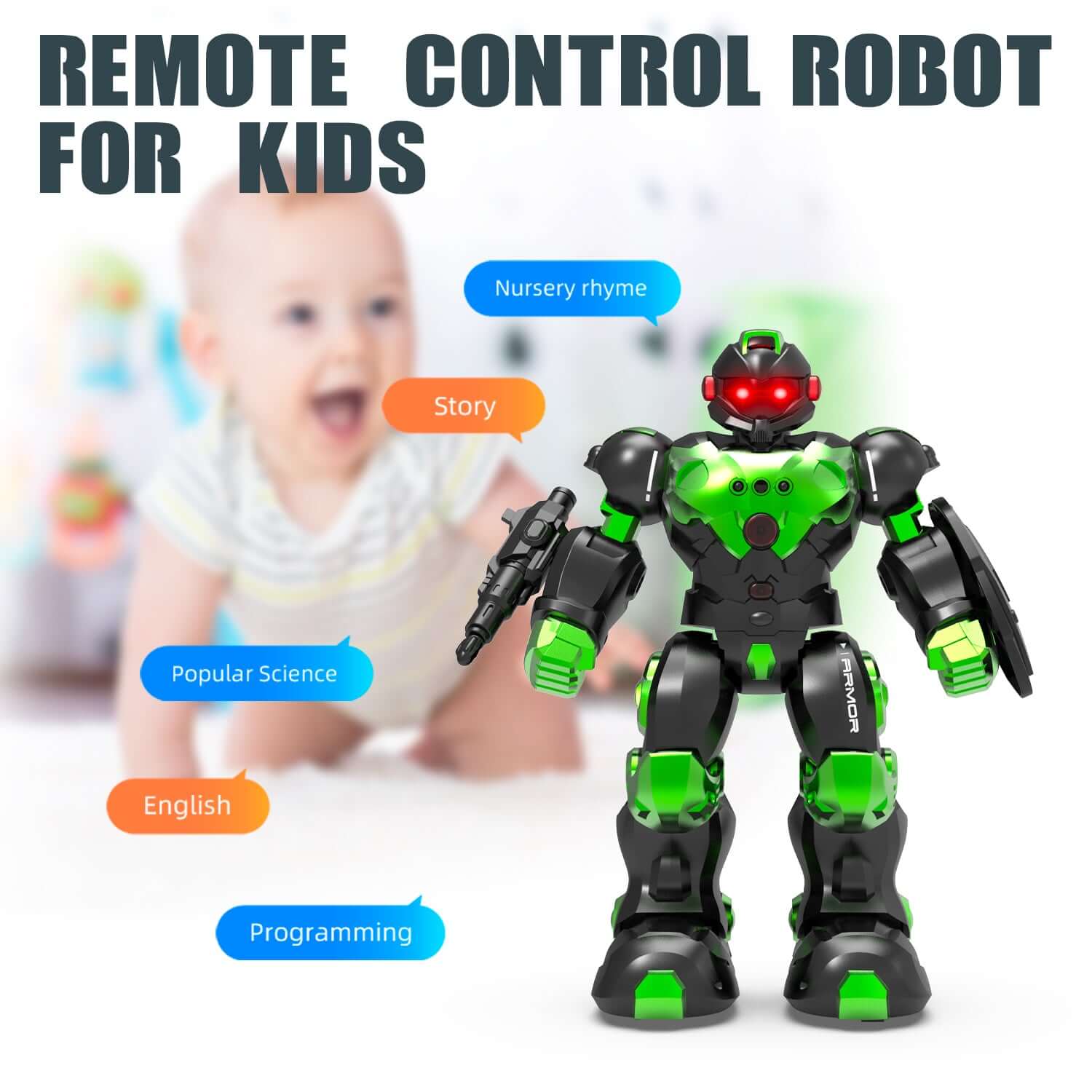 STEMTRON Programmable RC Robot Toy with Gesture Sensing and Interactive Play | KIDS TOY LOVER