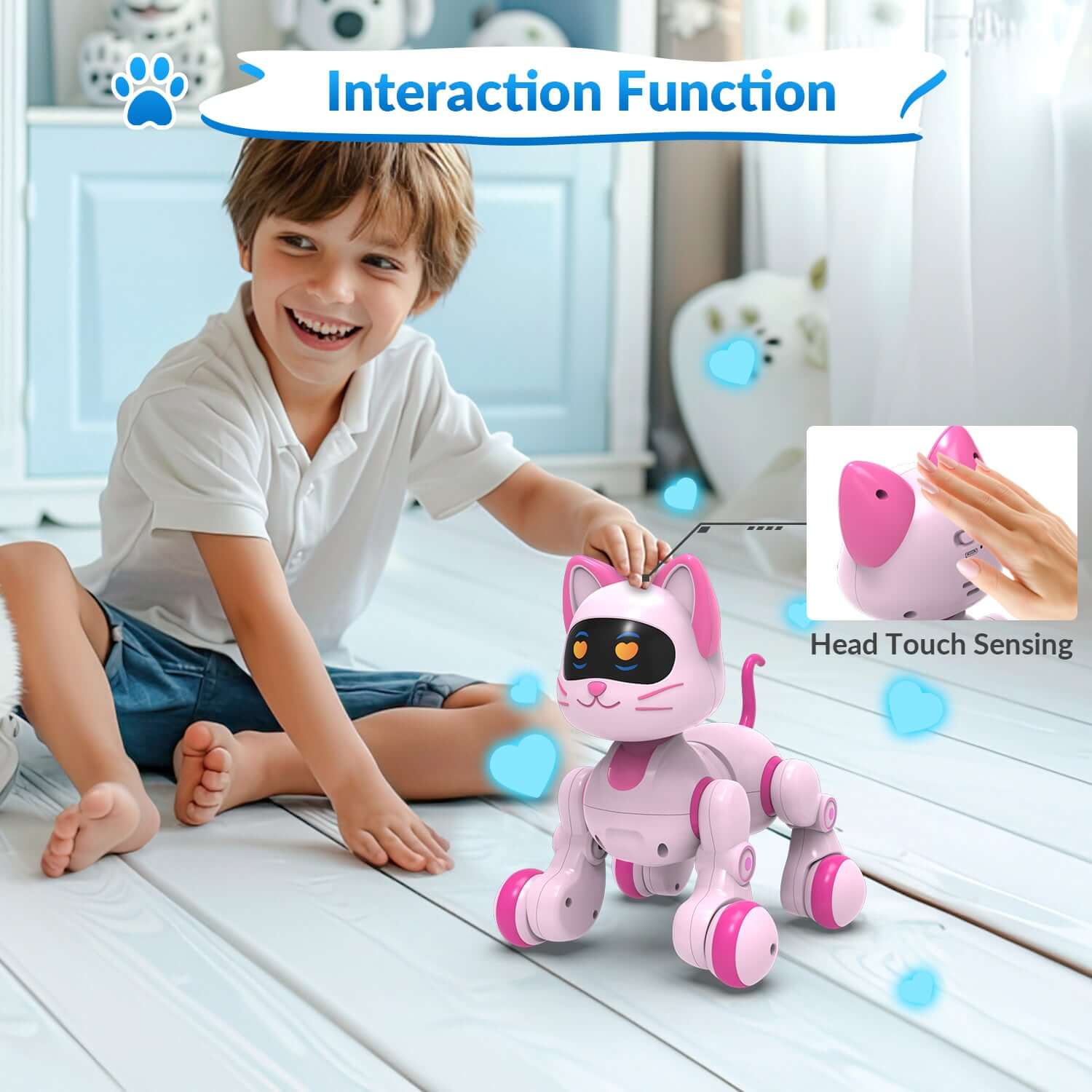 STEMTRON Programmable Robot Cat - Interactive, Remote Control, Music & Dance | KIDS TOY LOVER