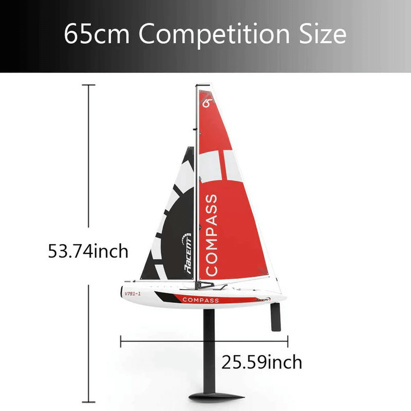 VolantexRC Compass 650mm RC Sailboat - Competition Ready, Durable, Easy Assembly | KIDS TOY LOVER