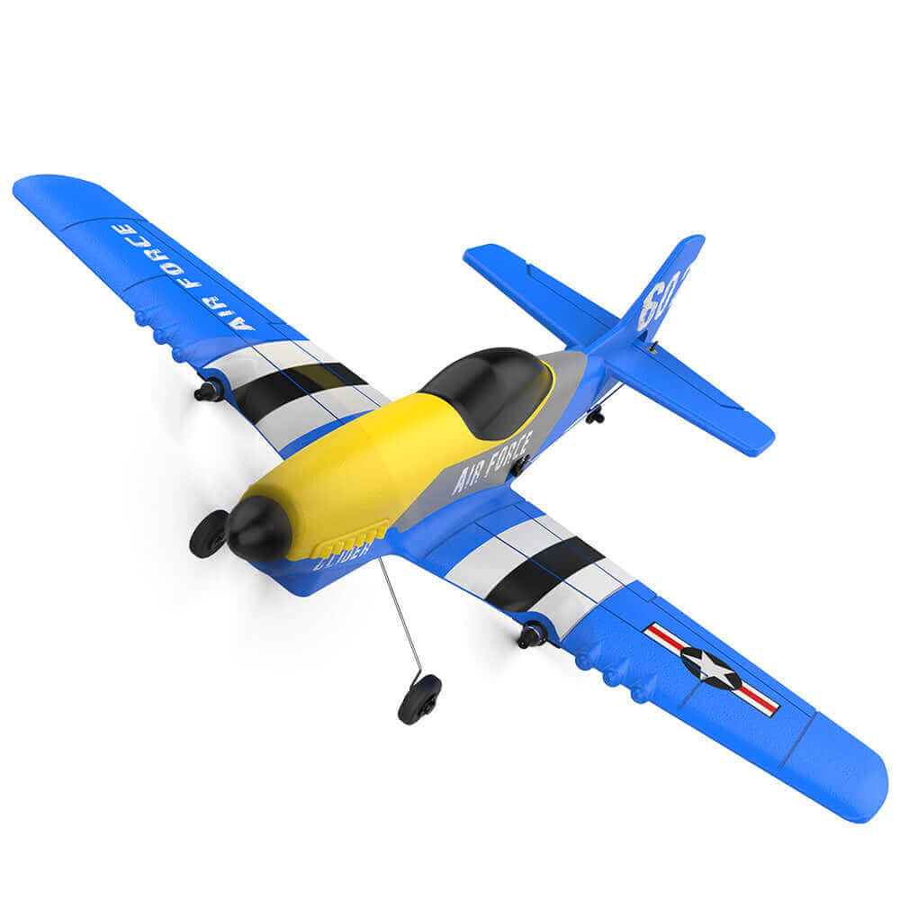 P51D Mustang Glider RC Plane KF602 with EPP Foam, Dual Motors, 20 Min Flight | KIDS TOY LOVER