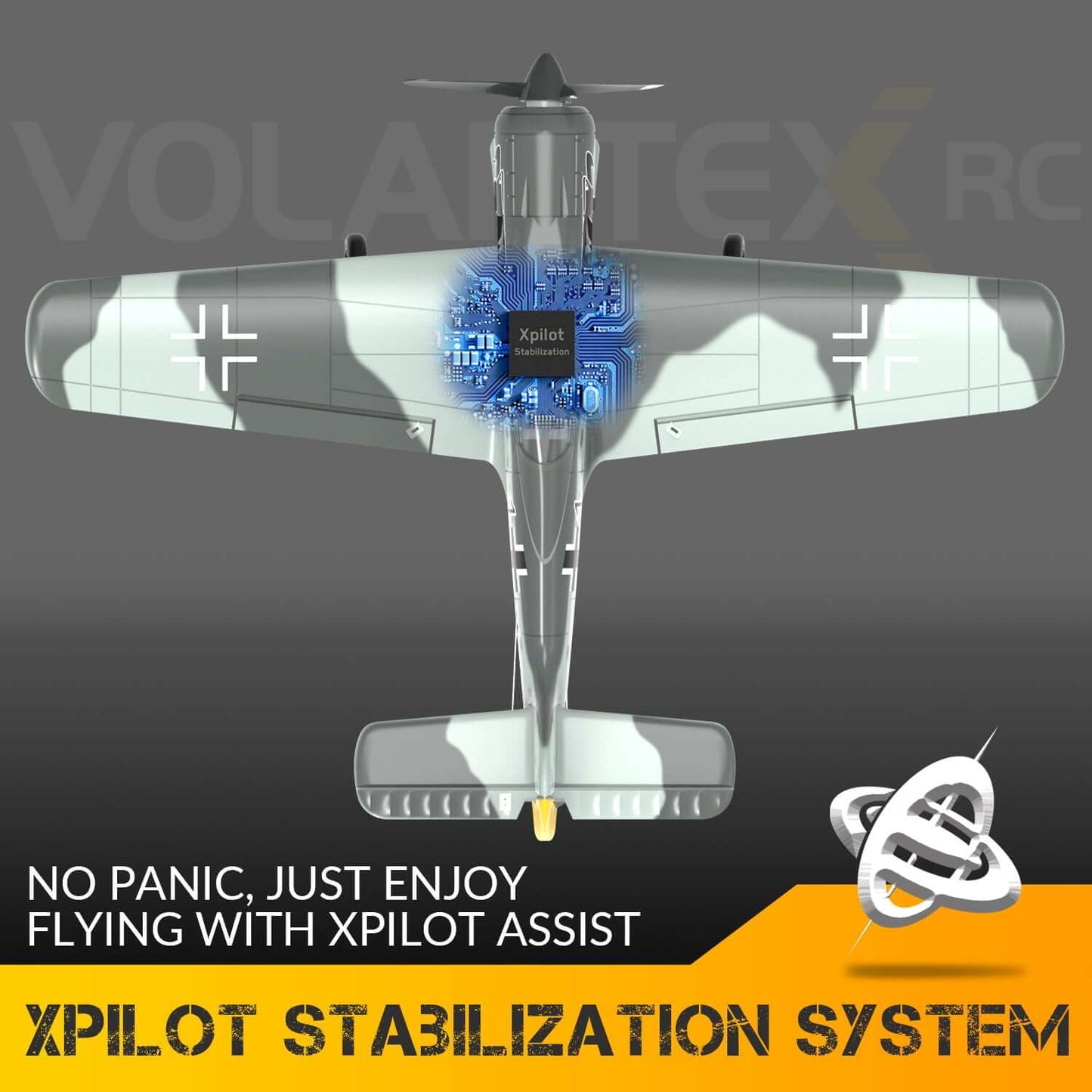 Volantex RC 2.4GHz German Warplane FW190 with Gyro Stabilization & One-Key Aerobatics | KIDS TOY LOVER