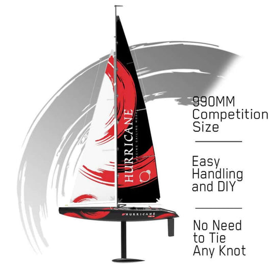 VolantexRC Hurricane RC Sailboat - 1 Meter Waterproof ABS Plastic Hull | KIDS TOY LOVER