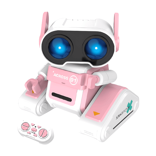 STEMTRON RC Robot Toy - Rechargeable, Auto Demo, Dance, Music, LED Eyes, 3 Colors | KIDS TOY LOVER