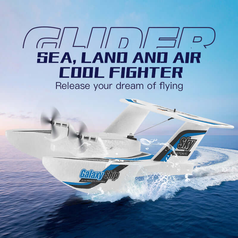 Galaxy Ship KF603 RC Airplane - 3-Channel, Sea, Land & Air, Beginner-Friendly | KIDS TOY LOVER