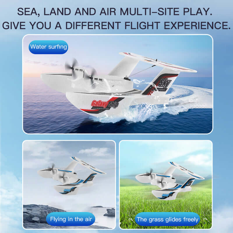 Galaxy Ship KF603 RC Airplane - 3-Channel, Sea, Land & Air, Beginner-Friendly | KIDS TOY LOVER