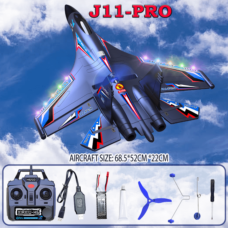 Xiaxiu J11-Pro RC Stunt Jet, 6-Channel, Brushless Motor, 3D Mode, Gyro Stabilizer | KIDS TOY LOVER