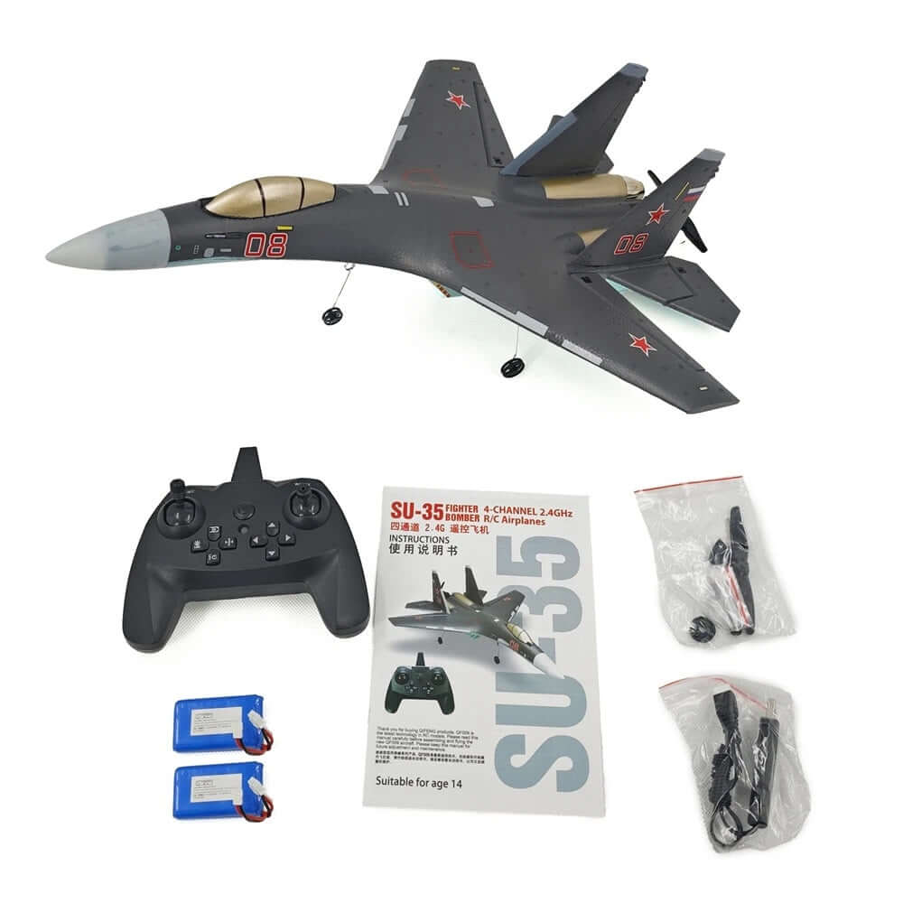 COOLBANK QF009 4CH Su-35/J-16 RC Fighter: Brushless, 2.4G, Long Flight Time | KIDS TOY LOVER