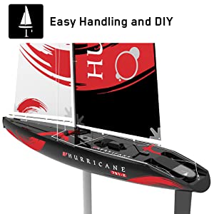 VolantexRC Hurricane RC Sailboat - 1 Meter Waterproof ABS Plastic Hull | KIDS TOY LOVER