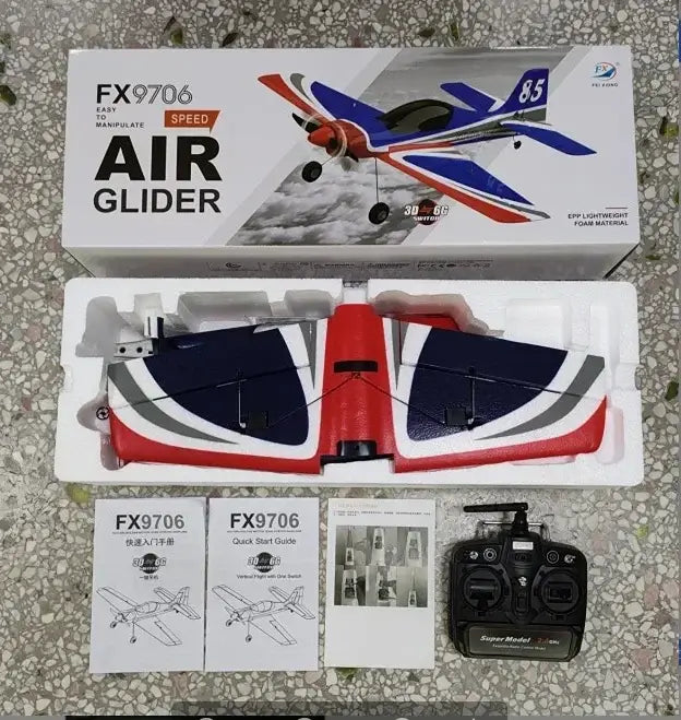 New Fx9706 RC Aircraft: 5-Channel Red Bull Fighter, Foam Fixed Wing Model Toy | KIDS TOY LOVER