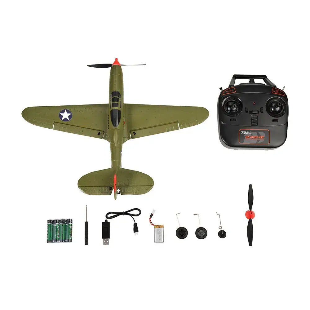 TOP RC HOBBY 402mm P39 2.4G 4CH 6-Axis Gyro EPP Warbird RC Plane RTF | KIDS TOY LOVER