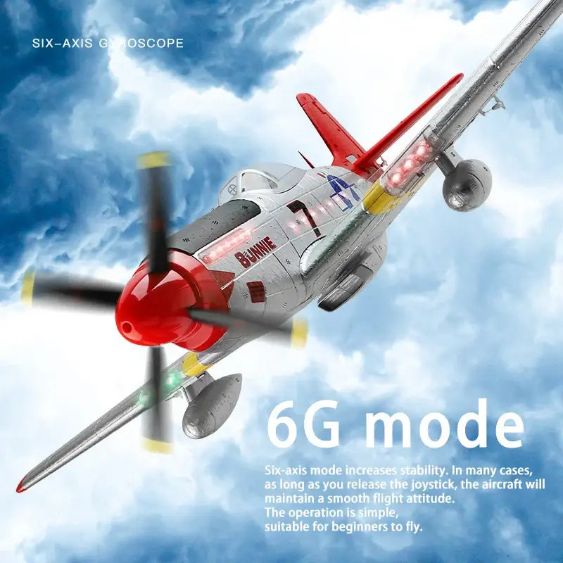 Wltoys XK A280 RC Plane P51D, 3D/6G LED, 2.4GHz, Brushless Motor, 560mm Wing | KIDS TOY LOVER