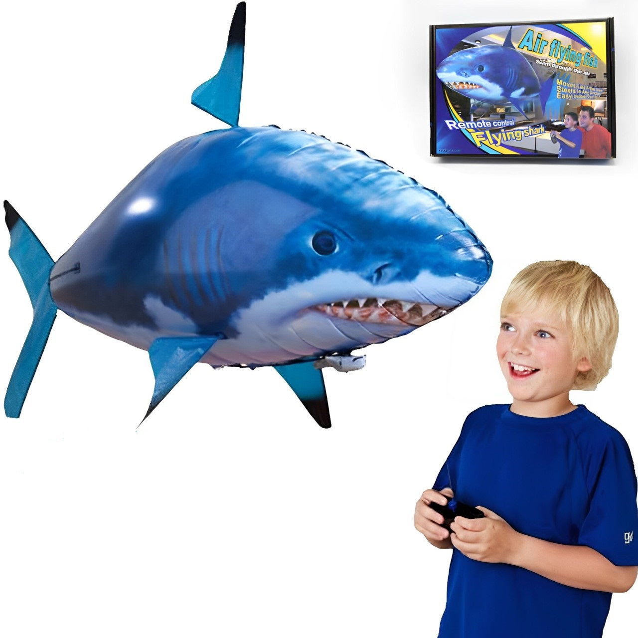 Remote Control Shark Toy - Air Swimming RC Balloon, Interactive Toy for Kids & Boys | KIDS TOY LOVER