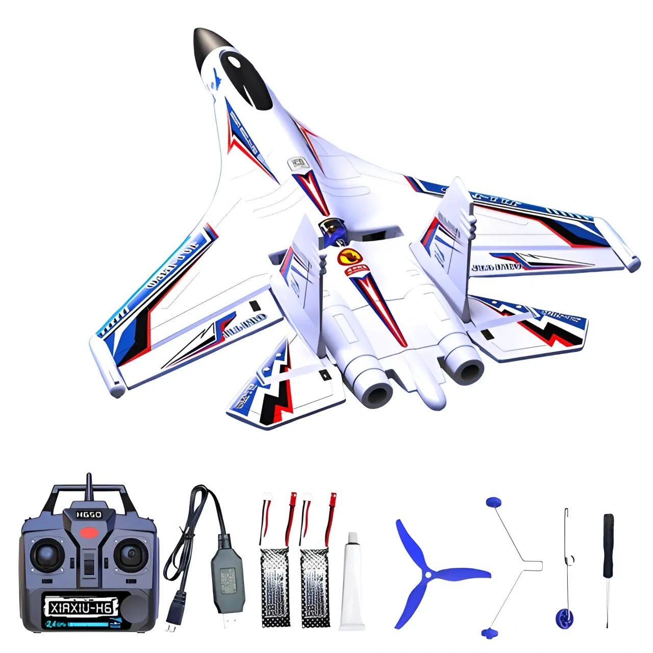 Xiaxiu J11-Pro RC Stunt Jet, 6-Channel, Brushless Motor, 3D Mode, Gyro Stabilizer | KIDS TOY LOVER