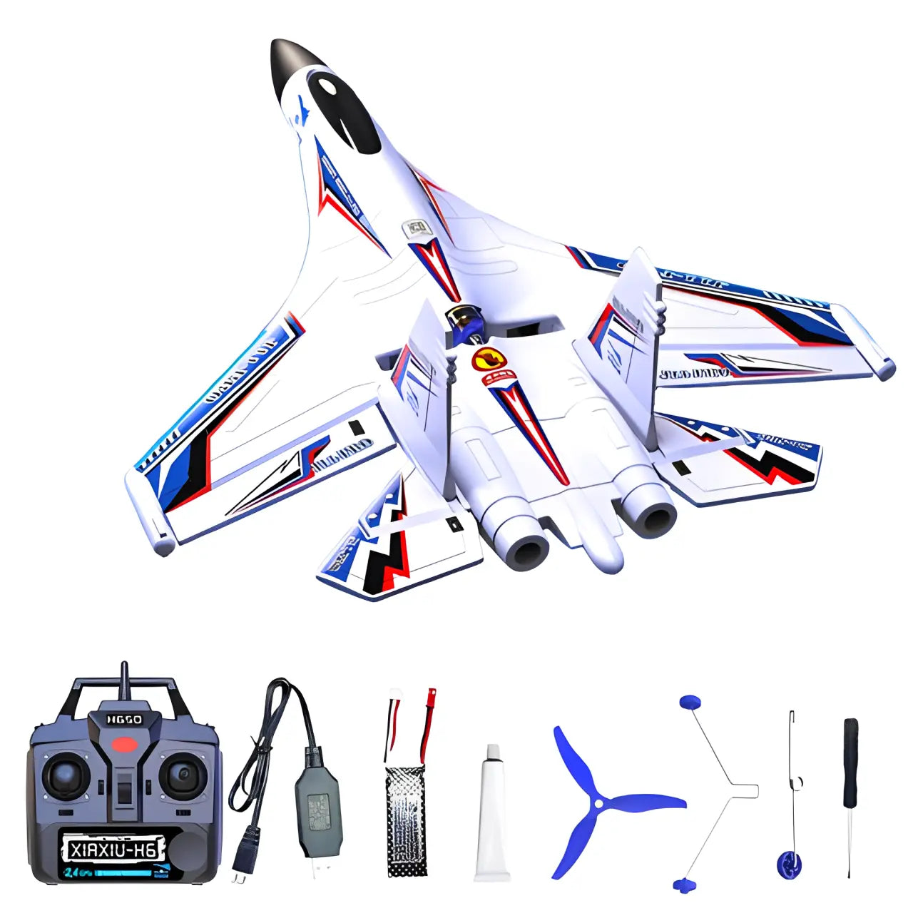 Xiaxiu J11-Pro RC Stunt Jet, 6-Channel, Brushless Motor, 3D Mode, Gyro Stabilizer | KIDS TOY LOVER