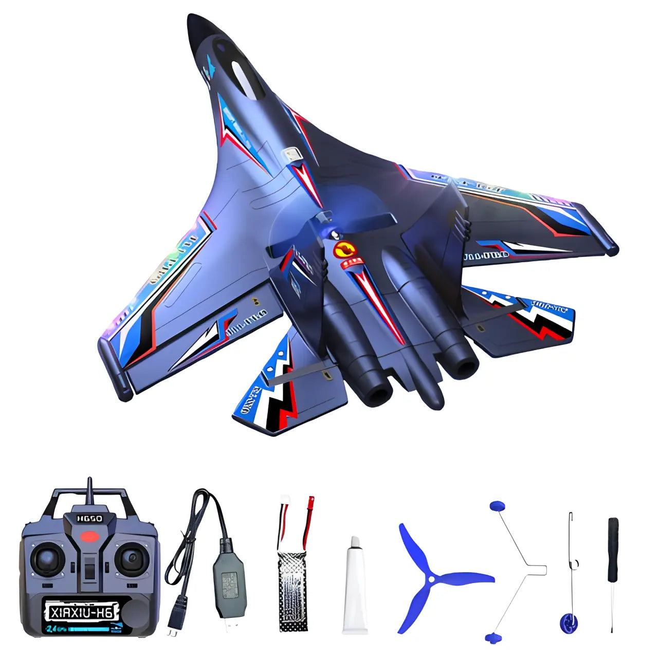 Xiaxiu J11-Pro RC Stunt Jet, 6-Channel, Brushless Motor, 3D Mode, Gyro Stabilizer | KIDS TOY LOVER