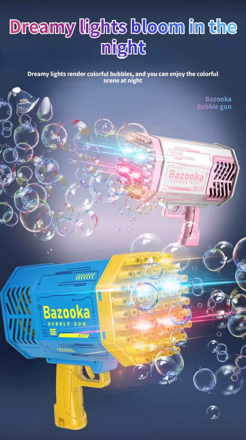  Bubble Gun with 69-Hole and Light, Summer Indoor
