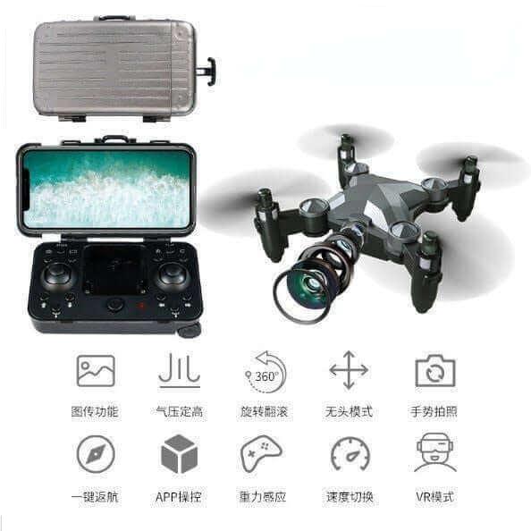 Portable remote control watch style mini fold drone online