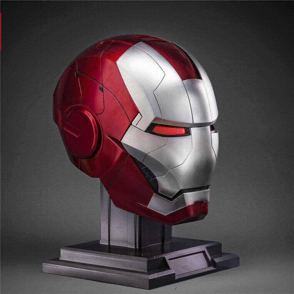 Marvel Ironman MK5ヘルメット: 1:1 LEDライト付き音声制御コスプレレプリカ